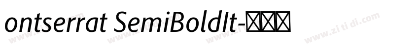 ontserrat SemiBoldIt字体转换
